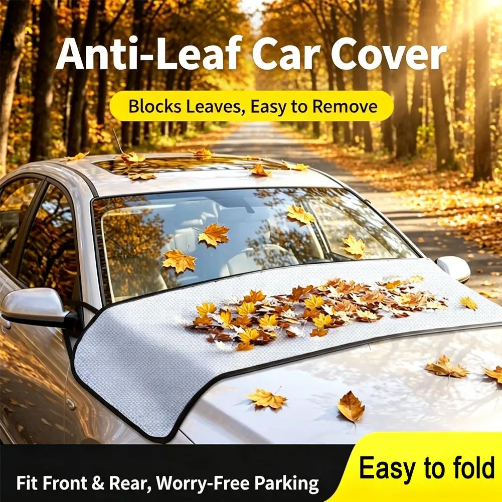 Car Windshield Snow Leaf Protector Waterproof All-Weather Windproof Guard For Outdoor Parking Cover