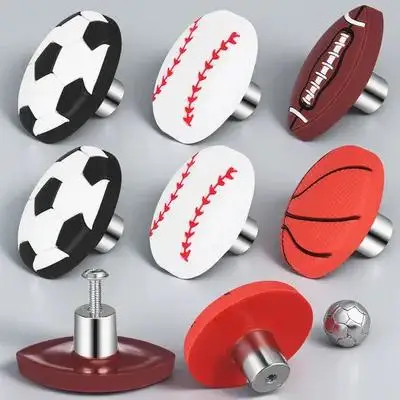 8 قطعة مقابض كرة رياضية لكرة القدم أثاث كرة السلة ديكور سهل التركيب مقابض الأدراج مقبض للخزانة