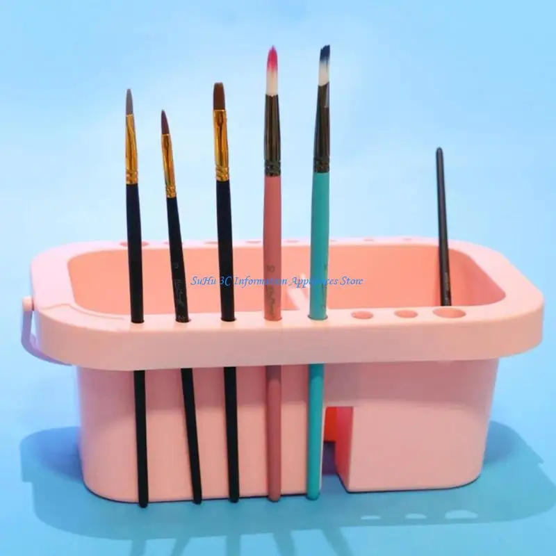  Paint Brush Washer Paint Brush Basin Brush Washing Bucket with Palette Box