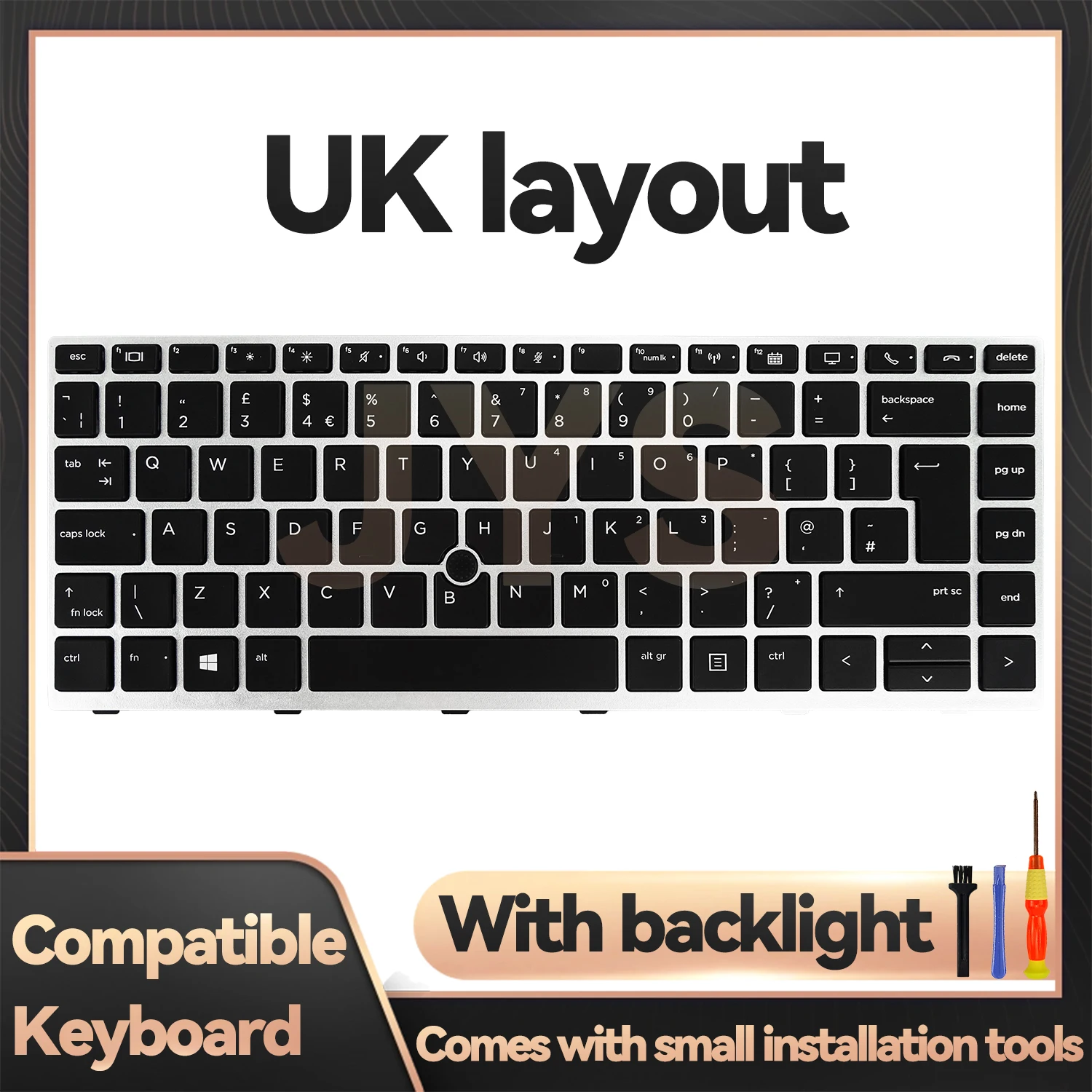 

Suitable for HP EliteBook 840 G5/840 G6/846 G5/745 G5/645 G6/ZBook 14u G5 laptop replacement keyboard with backlit UK layout
