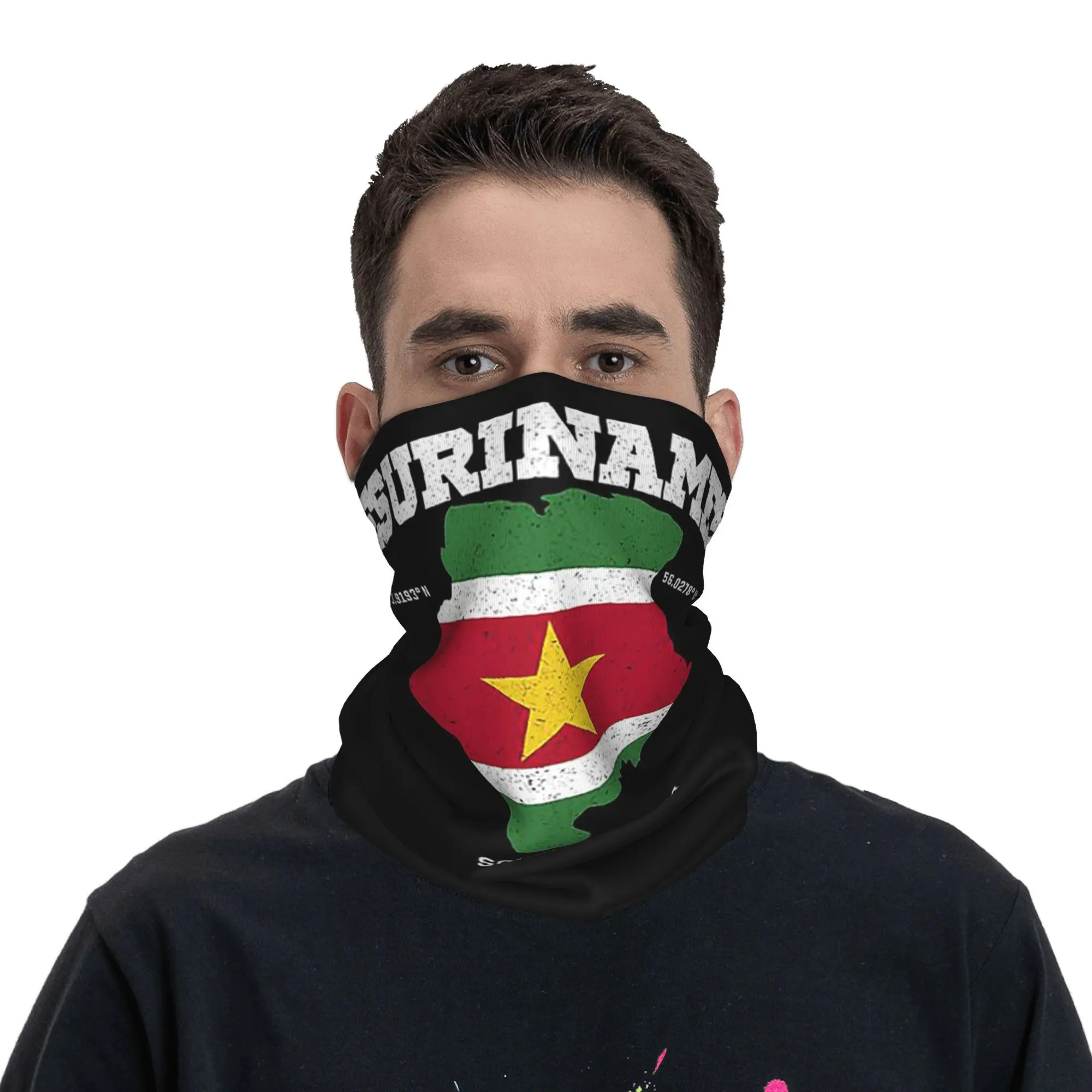 Bandana con bandera y mapa de sobinamés, cubierta para el cuello, bufanda estampada para la cara, pasamontañas multiusos para montar para hombres, mujeres y adultos a prueba de viento