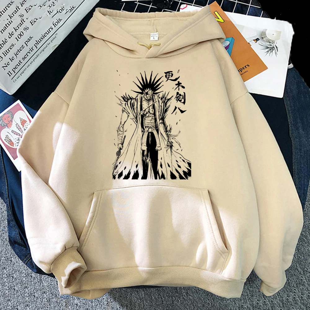 Hot Anime Bleach Graphic Hoodie Harajuku Cartoon Kurosaki Ichigo Graphic Sweatshirts Zaraki Kenpachi New in Hoodies Sweatshirts