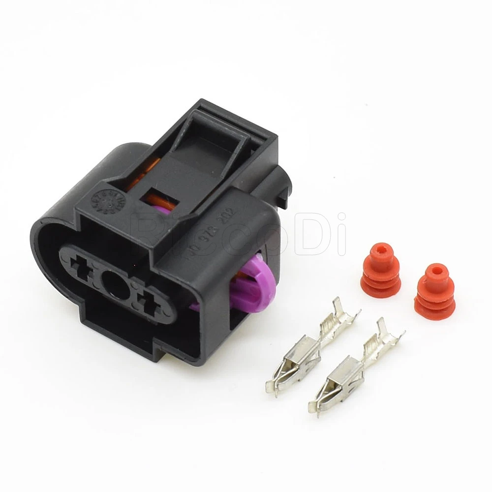 2 دبوس غسالة السائل الاستشعار التوصيل خزان المبرد خزان الاستشعار موصل مقاوم للمياه لشركة فولكس فاجن جيتا جولف أودي 1J0 973 202 1J 0973202