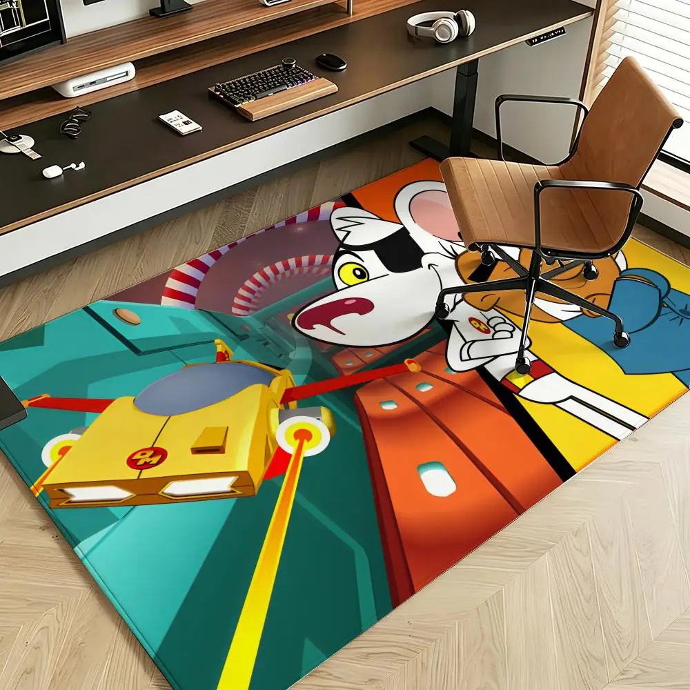 Cartoon D-Danger M-Mouse Floor Mat Soft Flannel Floor Mat  Suitable for Entryways, Living Rooms, Bedrooms, and Bathrooms