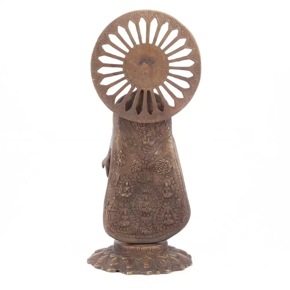 Handmade Antique Golden Brass Standing Buddha Sculptures Figurine Statue Statement Pieces Decor Gift Items