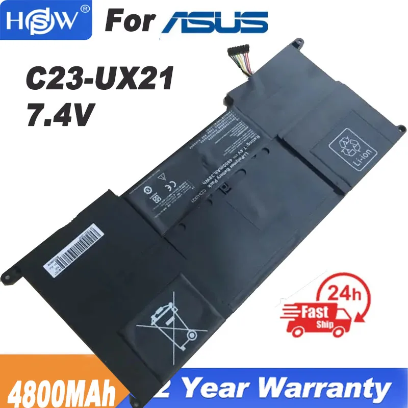 

Free shipping New 7.4V 4800mAh 35Wh 4Cell C23-UX21 Battery for UX21 UX21A UX21E Ultrabook Laptop