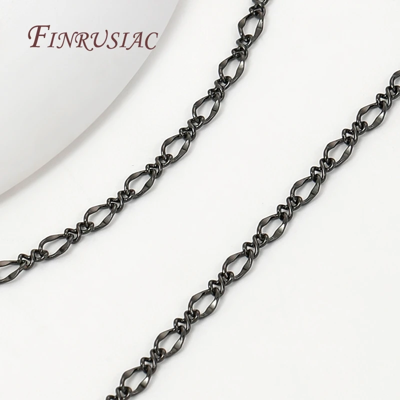 Black Color Decorative Needlework Chain,Metal Chains For Jewelry Making DIY Necklaces Bracelets Accessories,Chain Fittings image 3