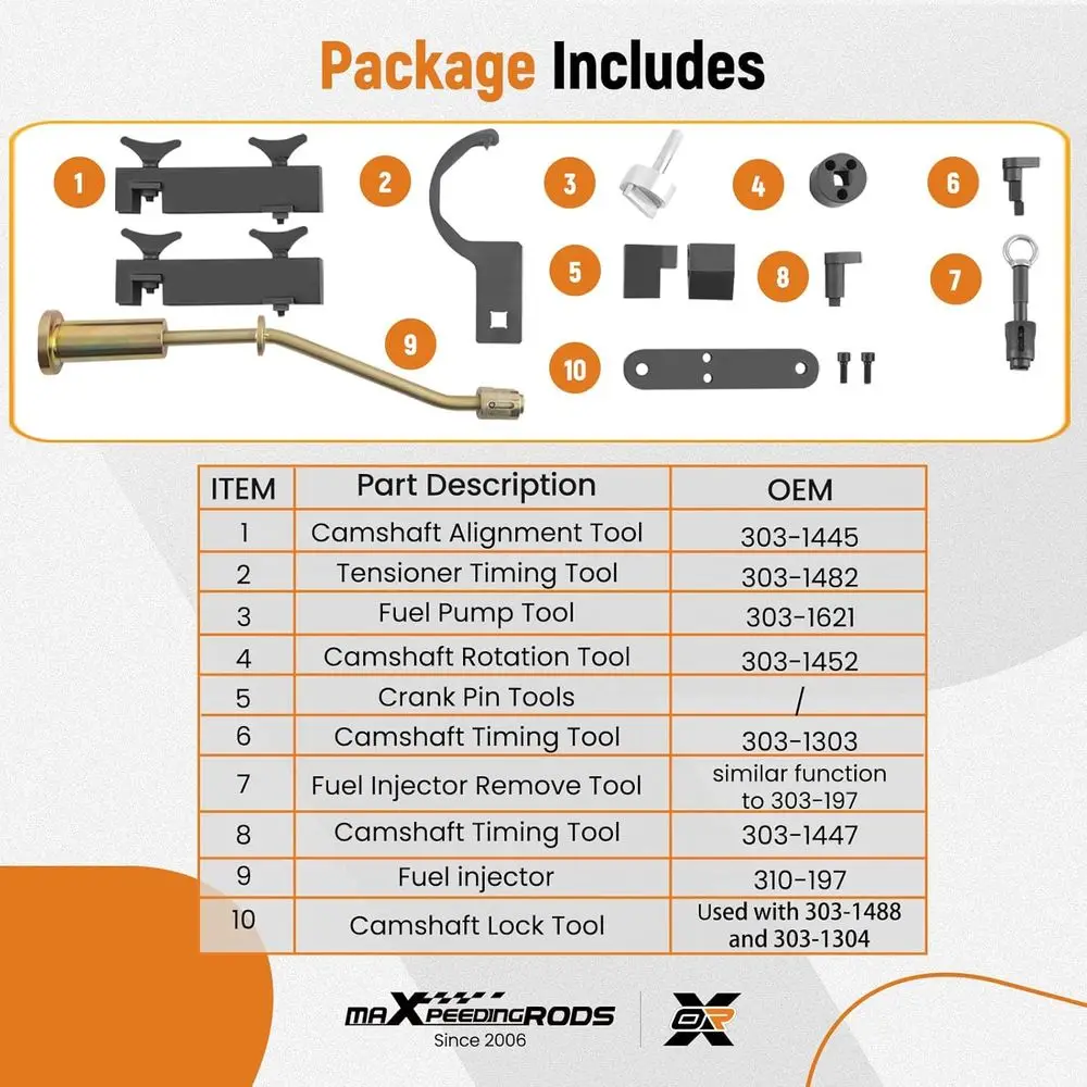 maXpeedingrods Engine Camshaft Alignment Timing Tool Kit for Land Rover Range Rover Sport Jaguar Discovry 4/5 V8 5.0 L V6 3.0L,