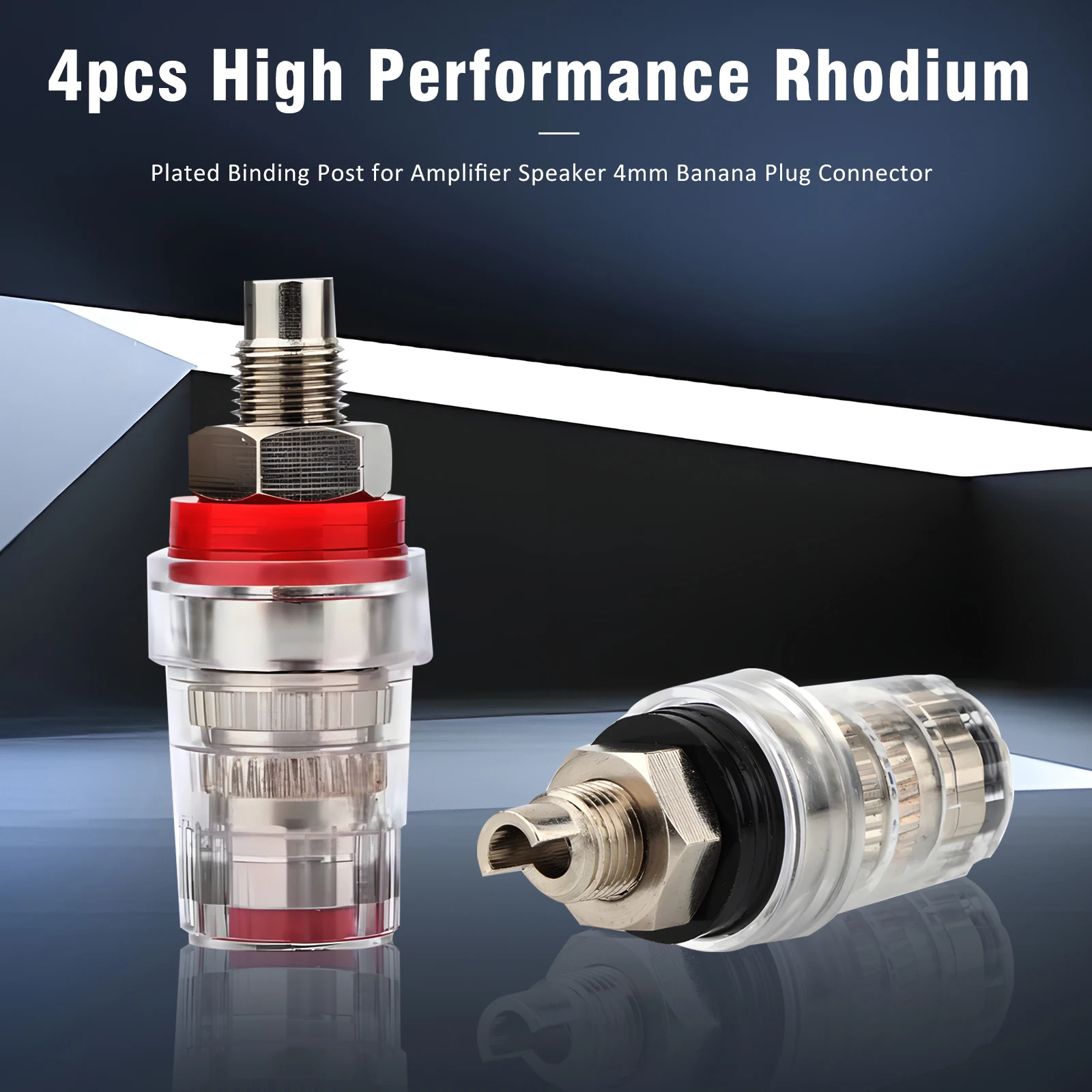 

Preffair High Performance Rhodium Plated Binding Post for Amplifier Speaker 4mm Banana Plug Connector