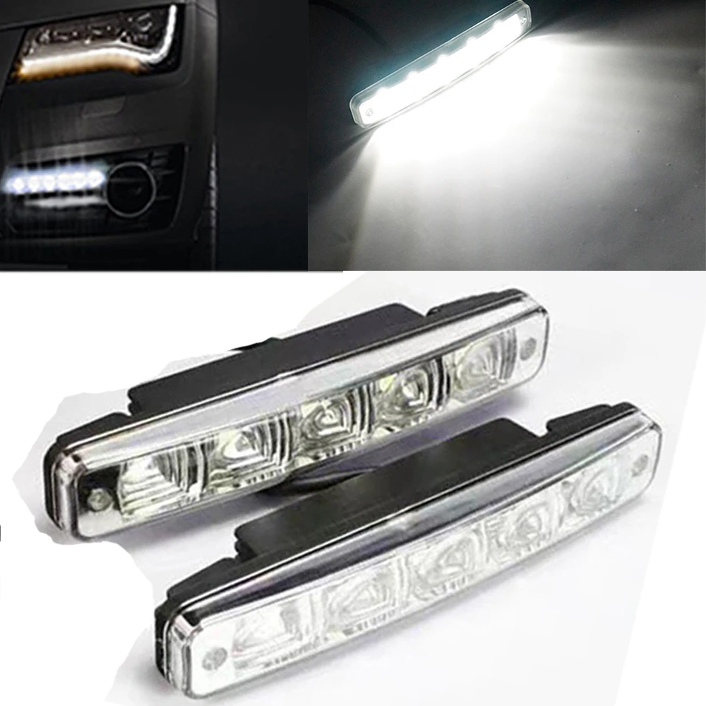 

1Pair Daytime Running Lights Led Super Bright Daylight DRL Car Accessories Fog Lamp led 6000K Waterproof 10W 12V Car Stylish