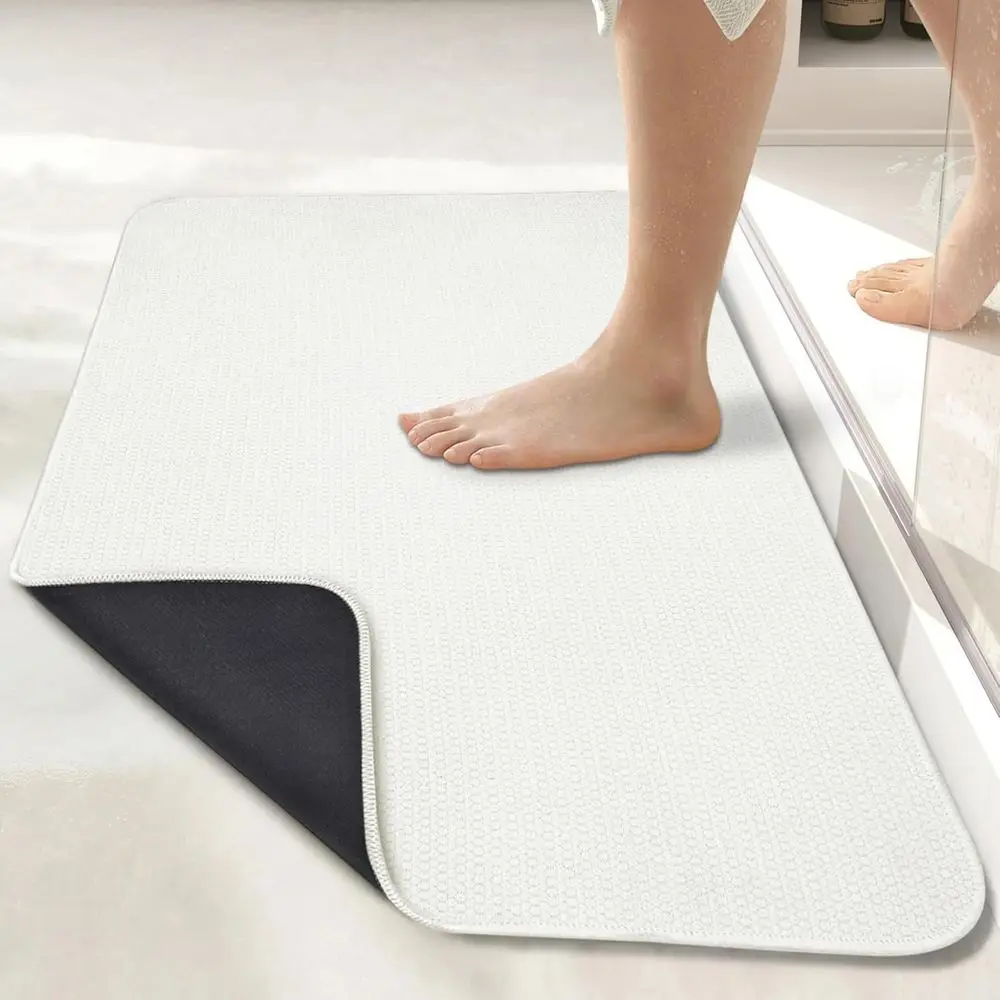 

Bath Mat,Ultra Thin Bathroom Rugs,Rubber Bath Mats or Bathroom,No Slip Bath Rugs,Quick Dry,hine Washable,Low Pile,Absorbent,Show