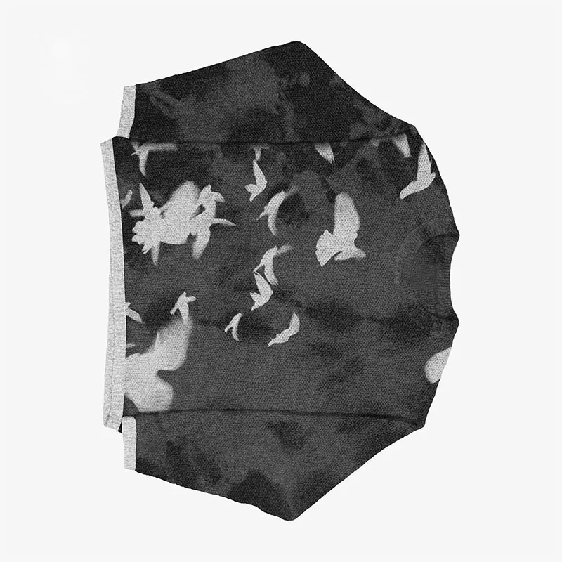 여성용 힙합 스트리트웨어 니트 스웨터, 고딕 초상화 프린트 풀오버, 가을 하라주쿠 코튼 스웨터, Y2k 의류