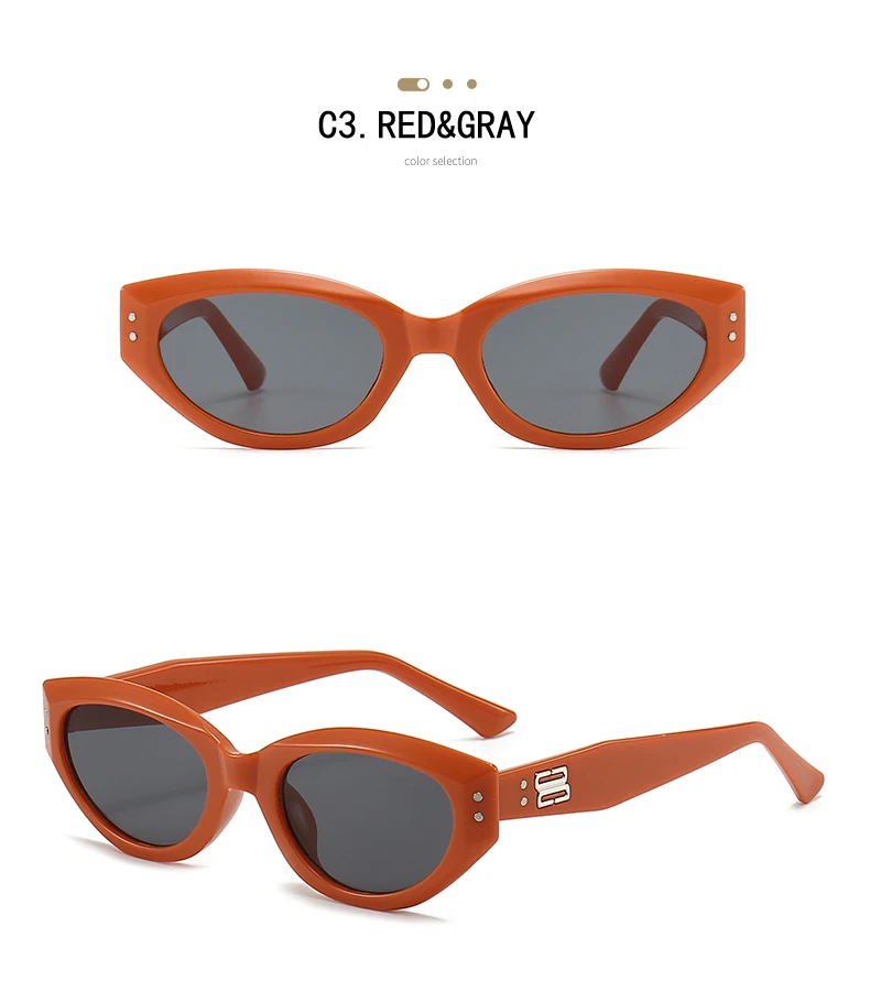 Cat-Eye-Sonnenbrille für Damen und Herren, UV400, Designer-Stil, Rokoko-Spionage, modische Luxus-Designermarke Jennie Korea – Detail 11