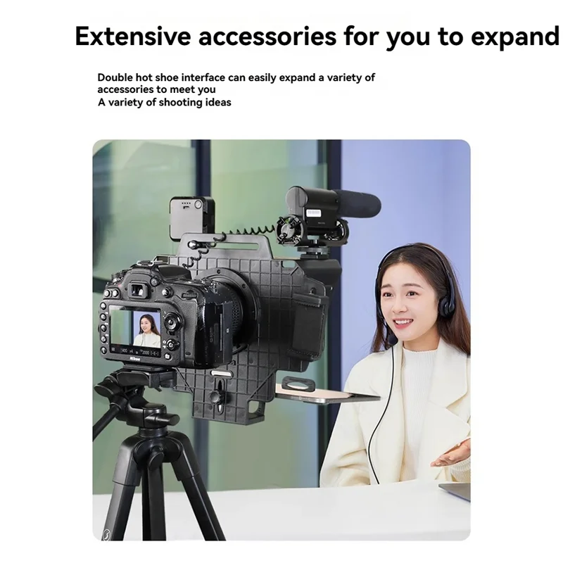 ABMF-F8 Universal Teleprompter For Tablets Laptops Smartphones Cameras For Live Streaming And Recording With Large Screen