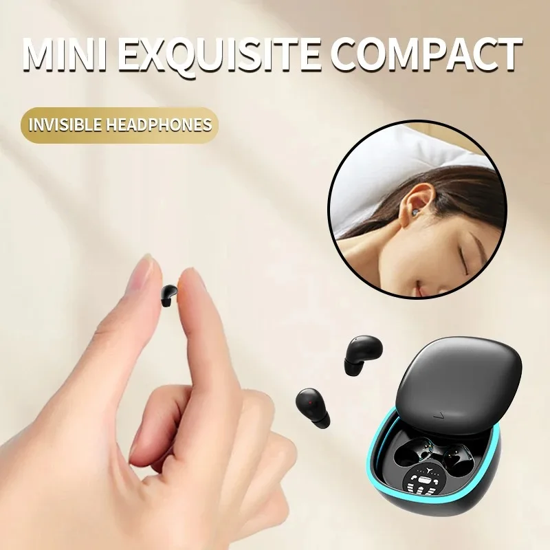 New MINI13-N Ultra Small Mini Invisible Wireless Bluetooth Earphones In Ear Sleep Earbuds Noise Reduction Game Call Headphones