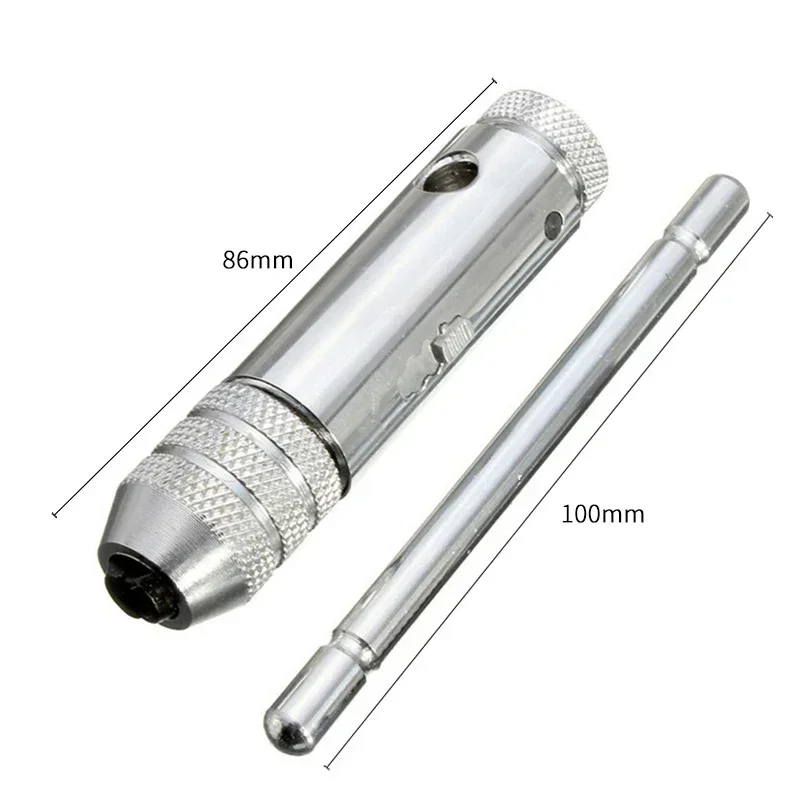 Ratchet Wrench Adjustable T-Handle Holder Tap With M3-M8 Machine Screw Thread Metric Plug T-shaped Drill Set Workshop Hand Tool