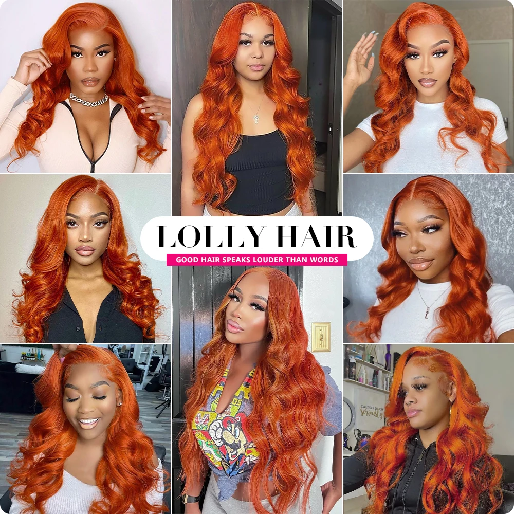 Ginger Orange Body Wave Bundles Colored Human Hair Bundles 1 3 4 Bundles Brazilian Hair Weave Bundles Remy Human Hair Bundles