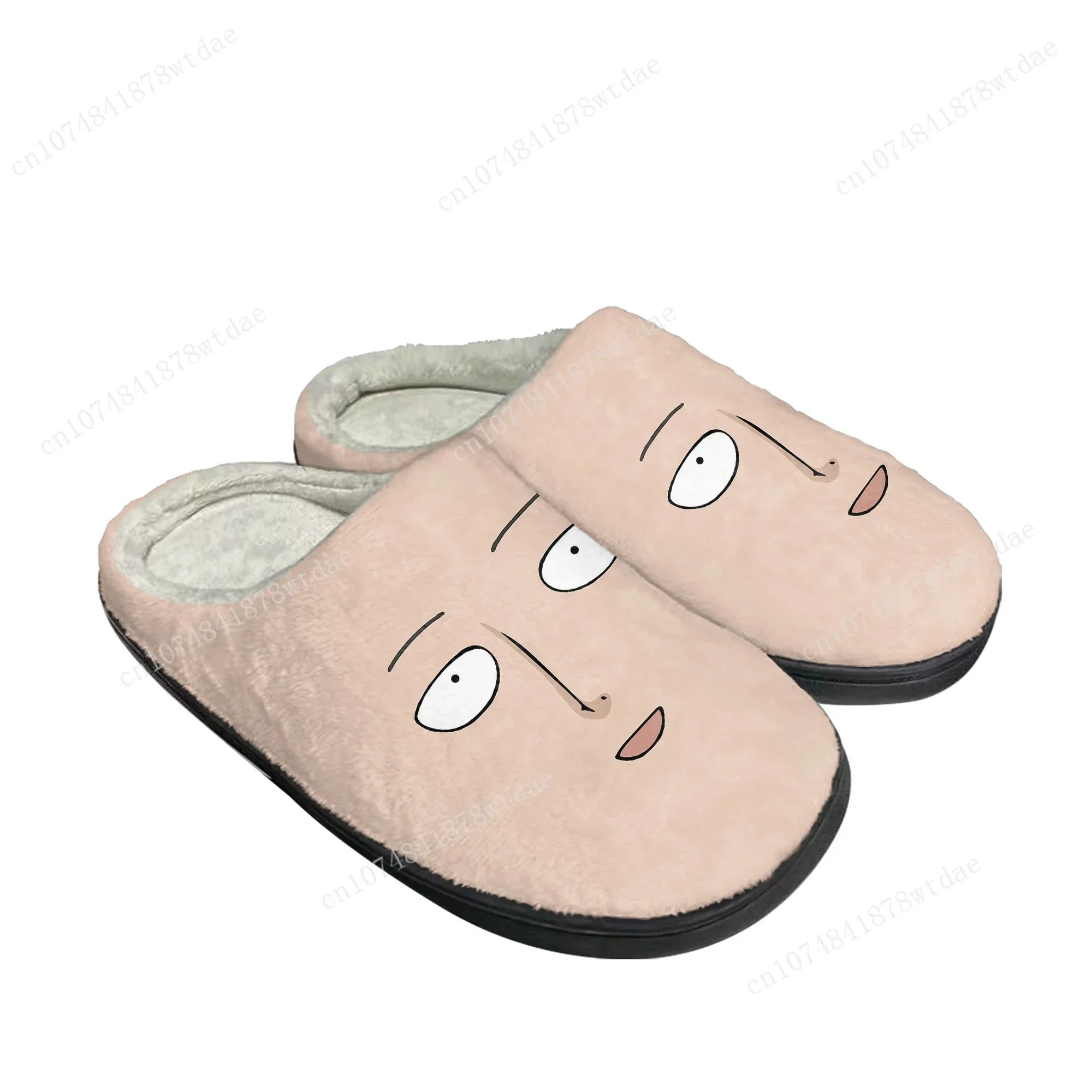 One Punch Man Home Cotton Slippers Mens Womens Saitama Plush Bedroom Casual Keep Warm Shoes Anime Custom Thermal Indoor Slipper