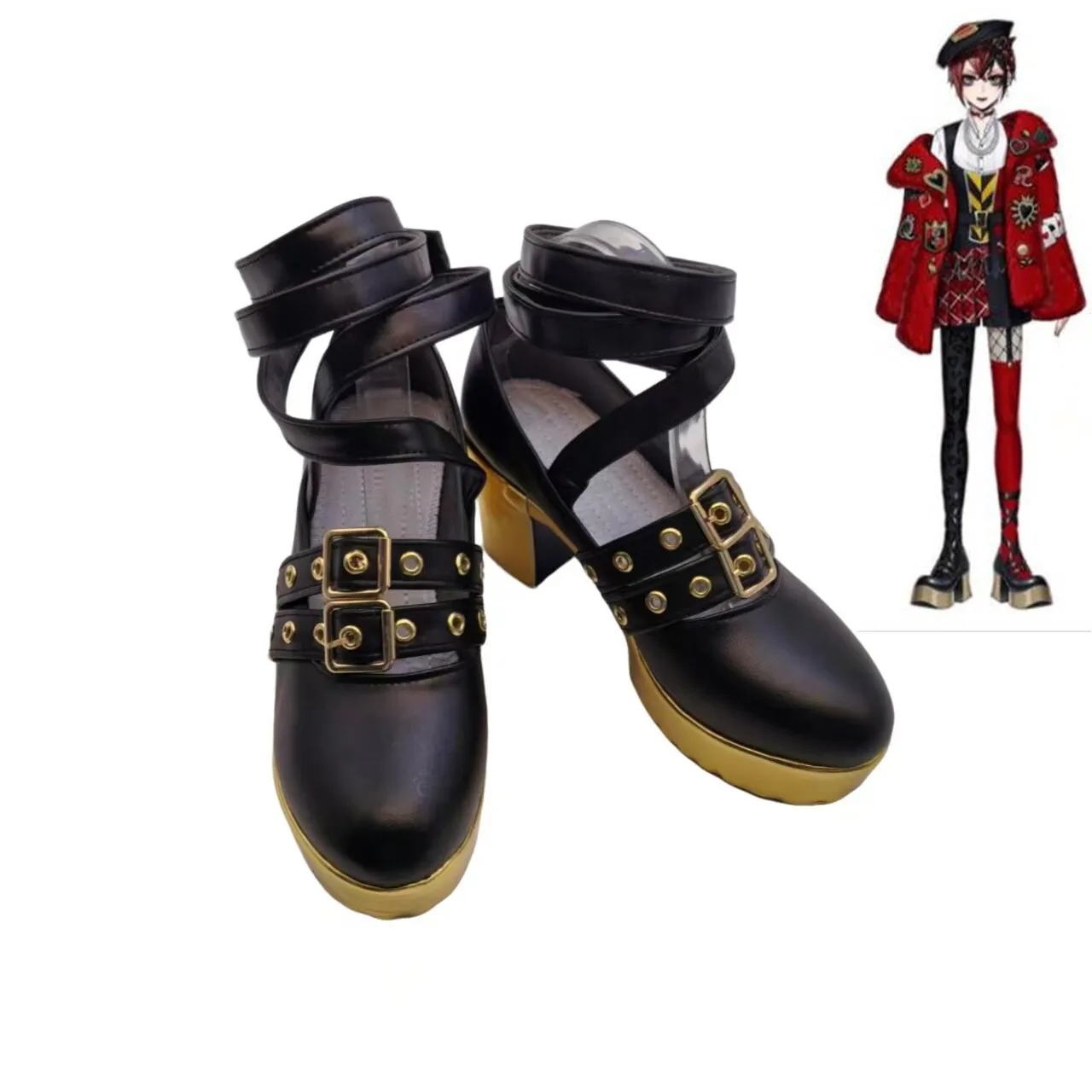 

Riddle Rosehearts Shoes Twisted Wonderland Cosplay Shoes Halloween Accessory Boots