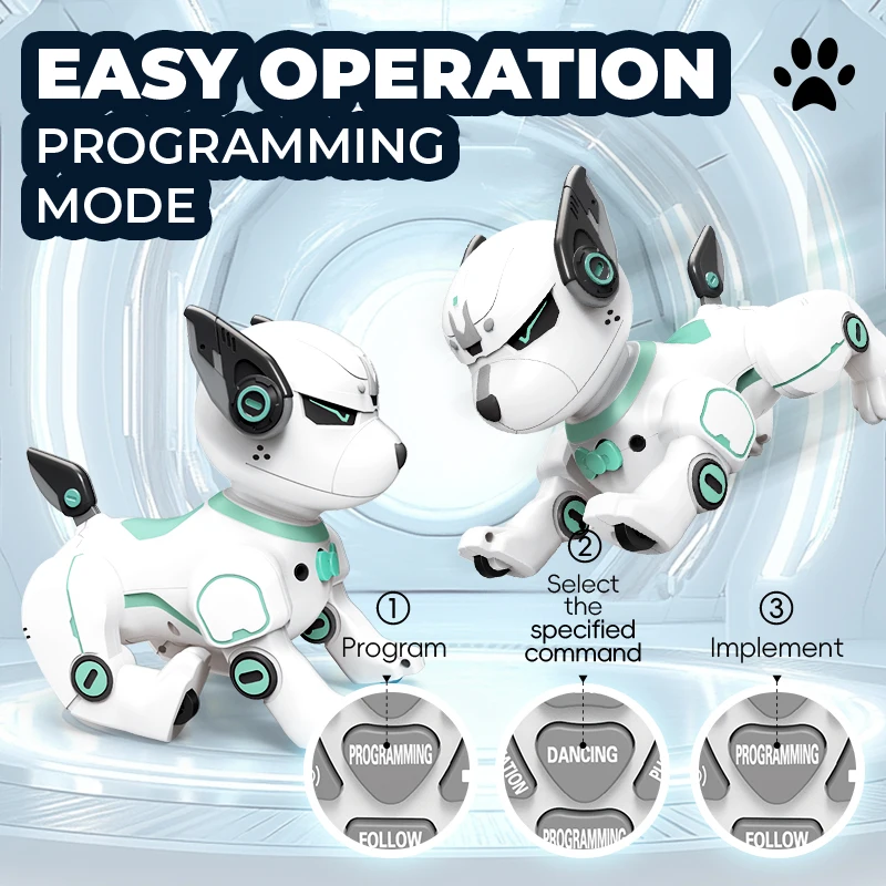 Intelligent Robot Puppy Interactive Toys Radio Control Dog Remote Control Pet Smart Robots Animals Toy Birthday Gifts for Kids