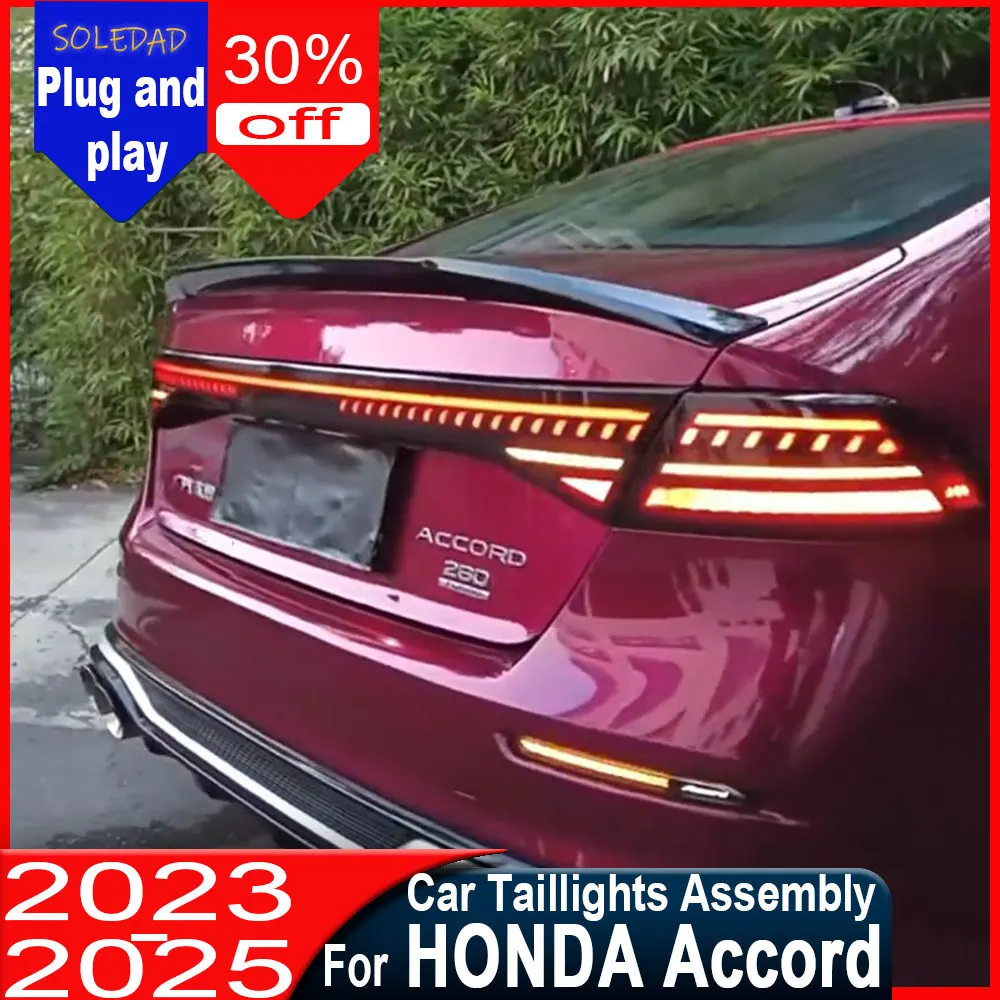 

TailLights For HONDA ACCORD 11th 2023 2024 2025 style full LED Brake Reverse Tail Lamp Dynamic Signal Light Tail Lamp Assembly