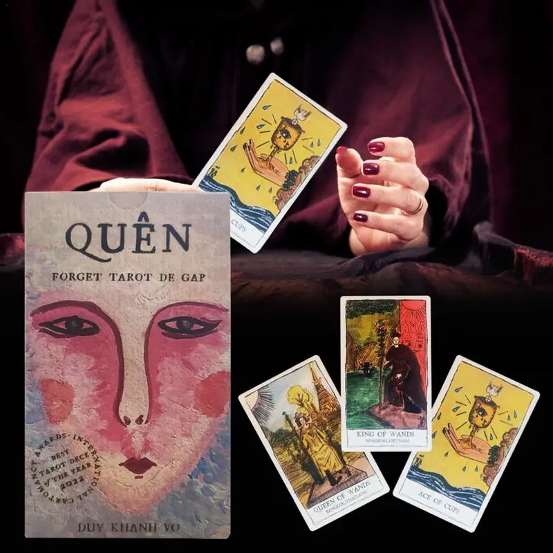 Karty tarota Quen Forget Tarot De Gap Psychologiczna talia wyroczni Gra planszowa 78 2 karty pamiątkowe Pełny angielski