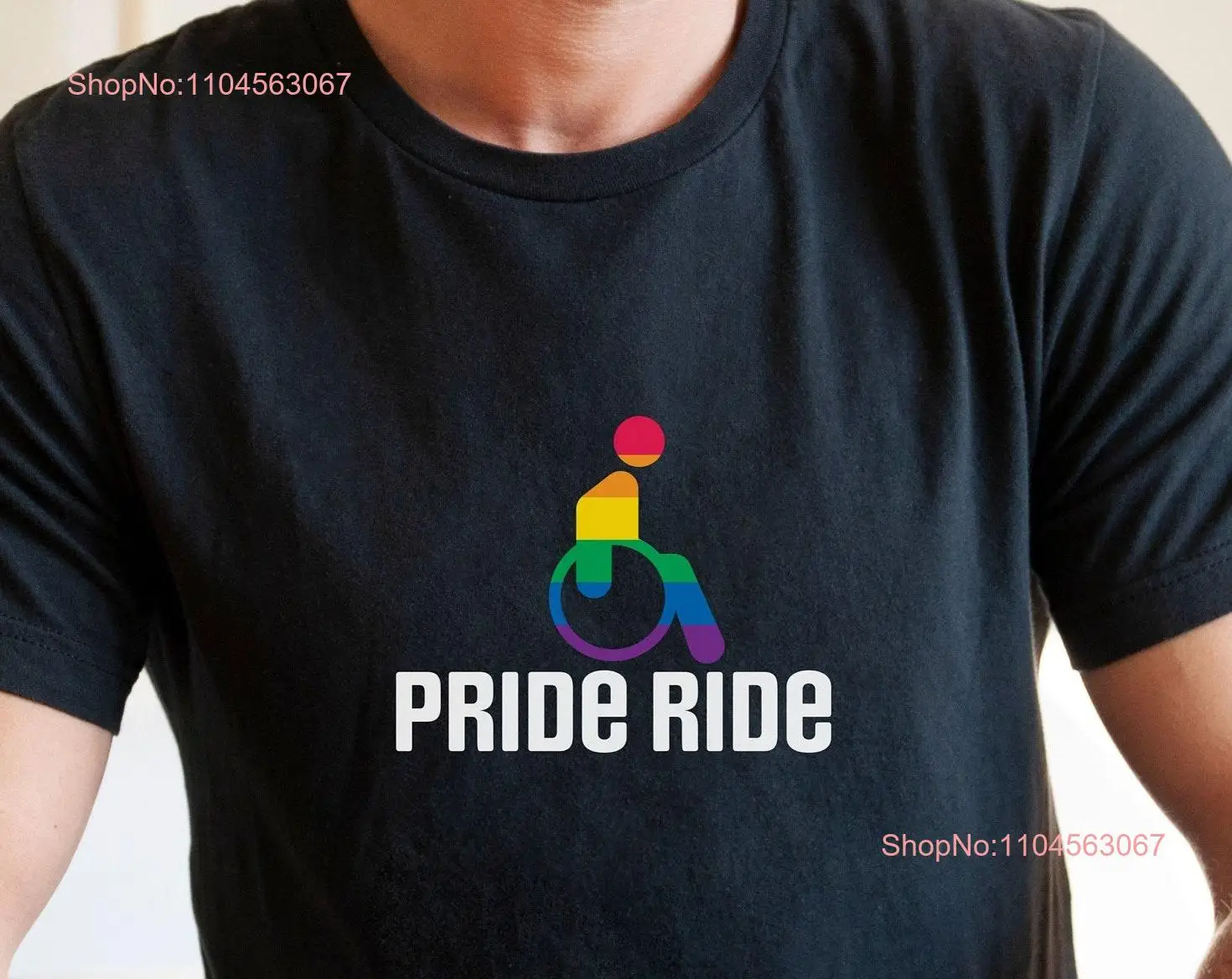 Pride Ride Day LGBTQ Wheelchair humor Awareness shirt T disability unique gifts handicapped  long or short sleeves