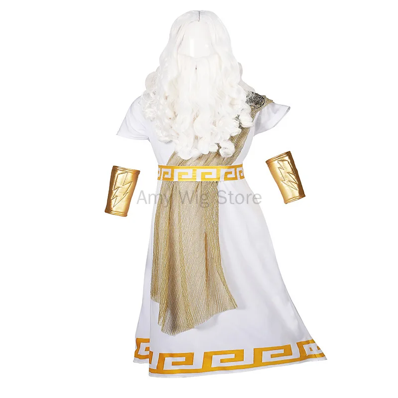 Costume Toga per ragazzi Costume da dio greco Costume festivo romano per la festa di compleanno di Halloween Cosplay per bambini