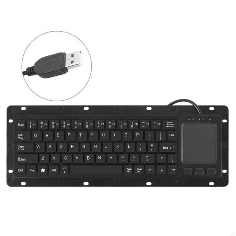 Industrial USB Keyboards with Touchpads USB Touches Board for Harsh Environment 