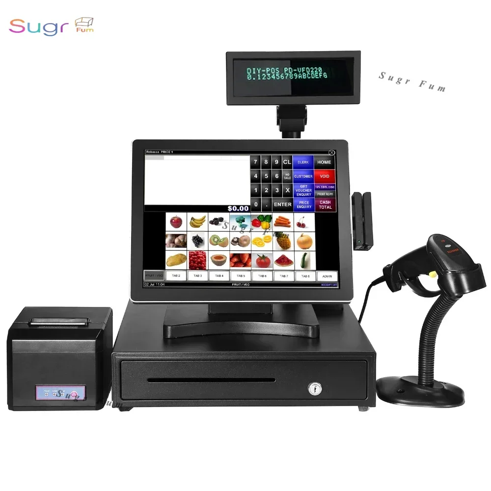 

Pos Computer/pos System Cash Register with 80mm Pos Printer Cash Drawer for Retail