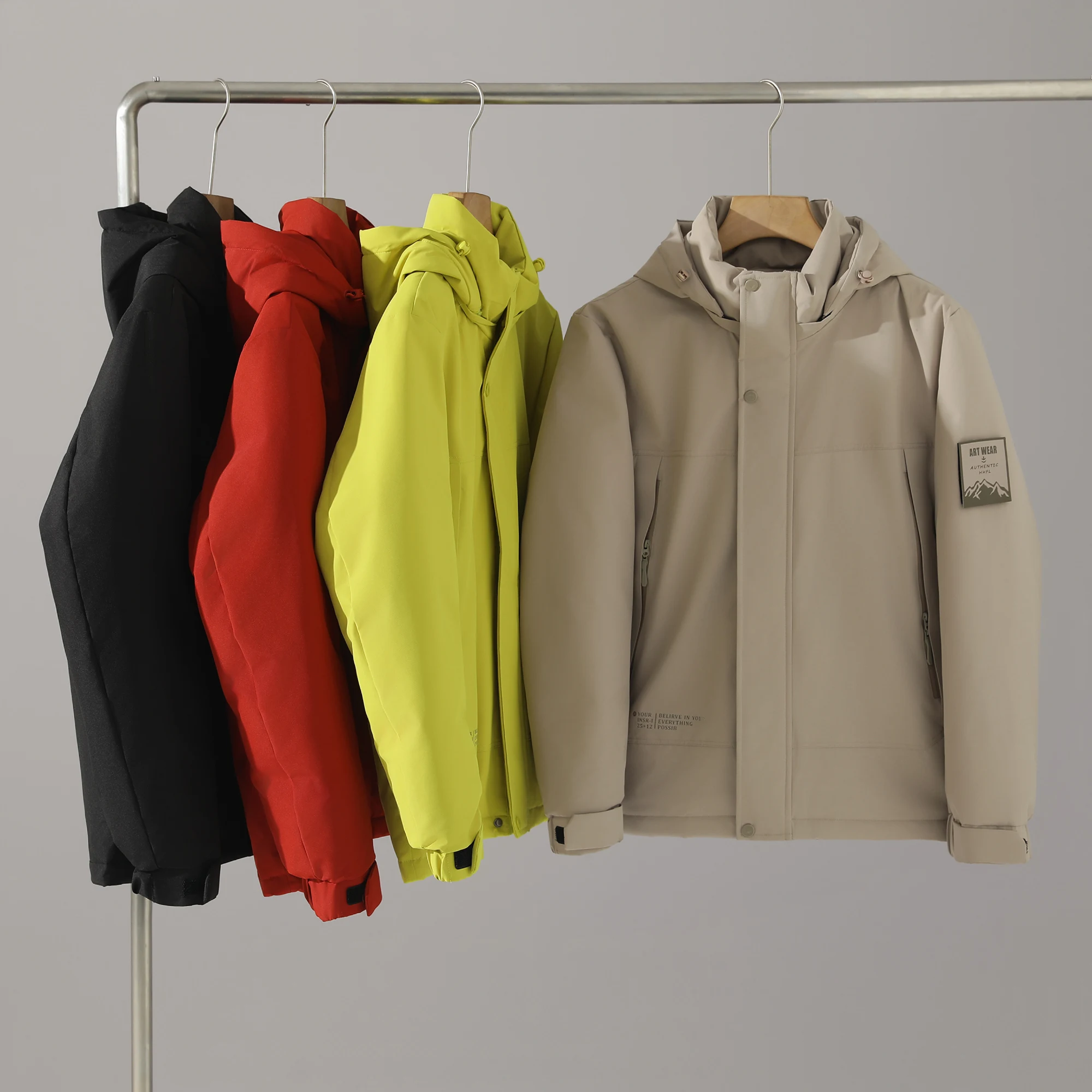 

aphene aphene Outdoor Climbing Jaet Men's Thiened Fce Warm Windproof Waterproof Cotton Padded Coat Youth Faion