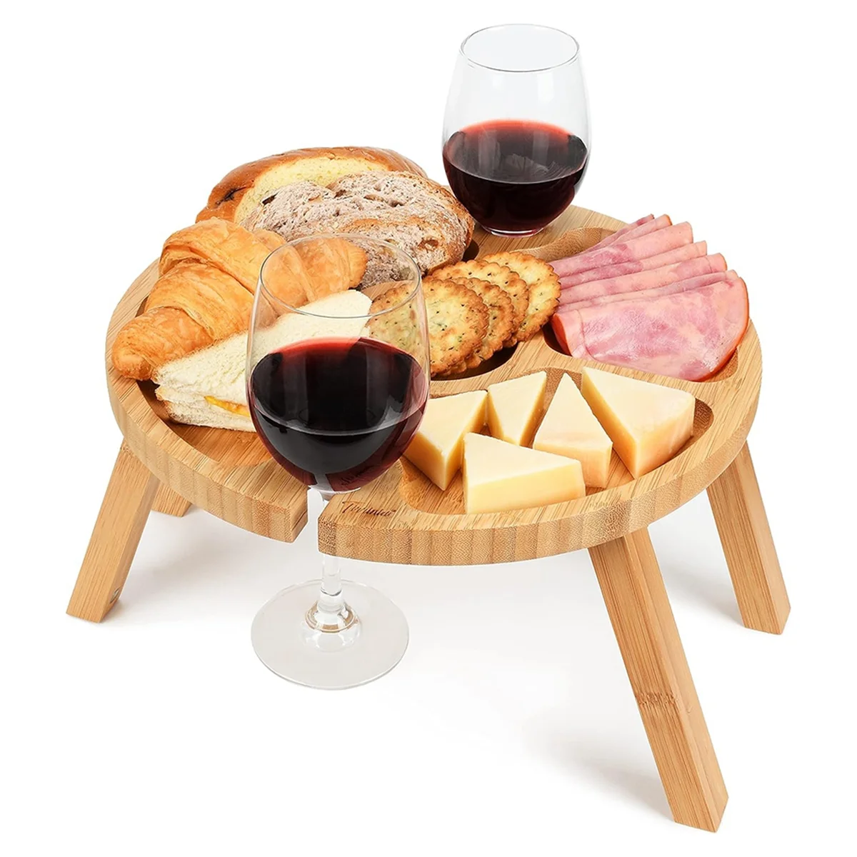 Y31A โต๊ะไวน์แบบพกพา, โต๊ะปิกนิกไวน์พับได้กลางแจ้ง, แคมป์ปิ้ง, ชายหาด, ของขวัญในอุดมคติสําหรับคนรักไวน์