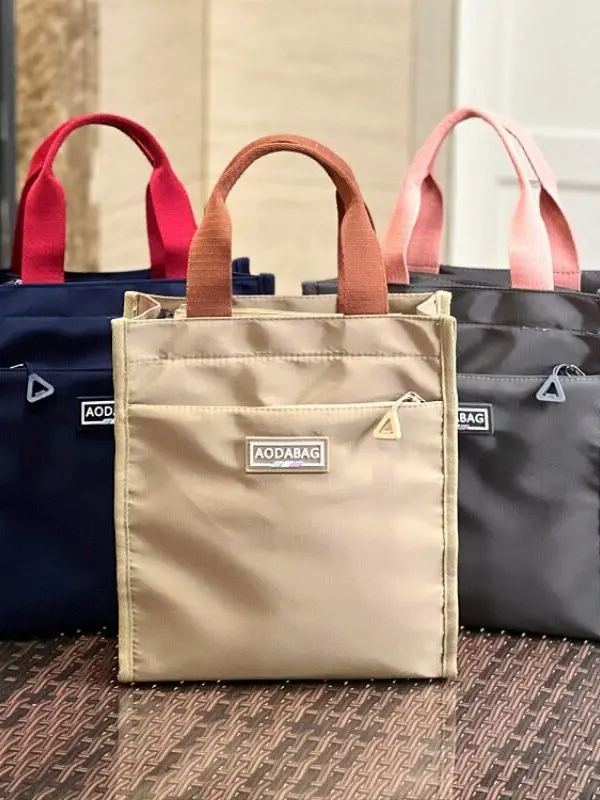 Versatile Handbag Tutoring Bag Commuter Bag Document Bag Black Storage Bag Suitable for Middle And Primary School Students