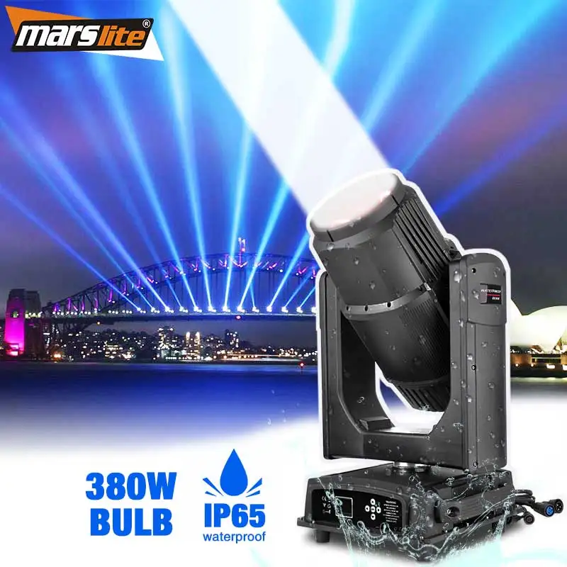 

Pro IP65 Outdoor 350w 17r Waterproof Moving Head Beam Searchlight Good Quality Suppliers Concerts Stage 380w Sky Beam Light