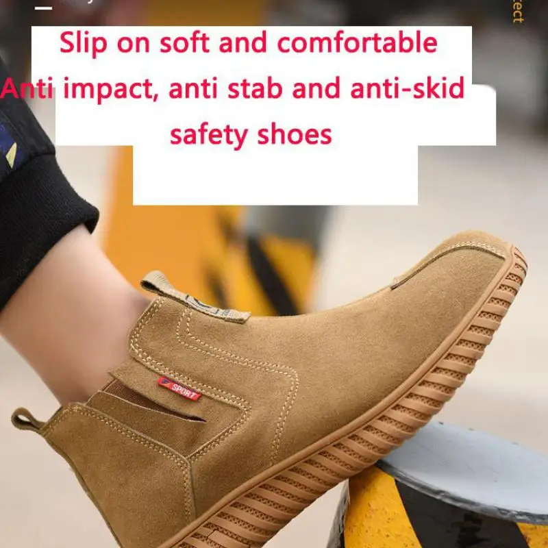 Breathable Suede Zapatos De Seguridad Hombre Autumn And Winter Safety Shoes Anti Smashing And Anti Piercing Work Life Shoes