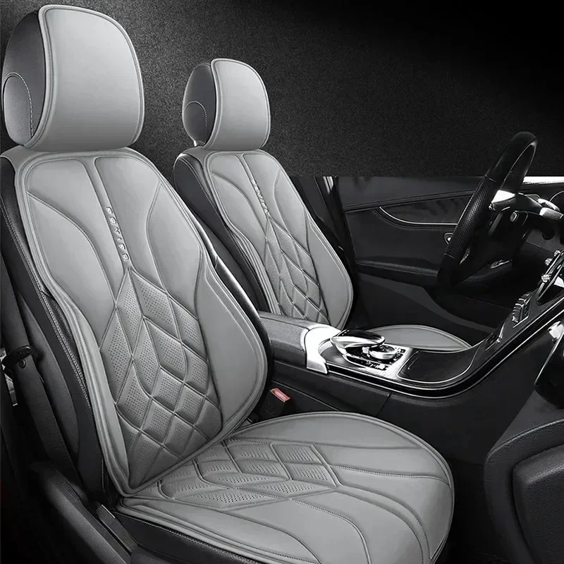 Nappa Leather Car Seat Covers Full Set 5 Seater Universal Car Seat Cushion Auto Accessories Interior Car Seat Protective Covers