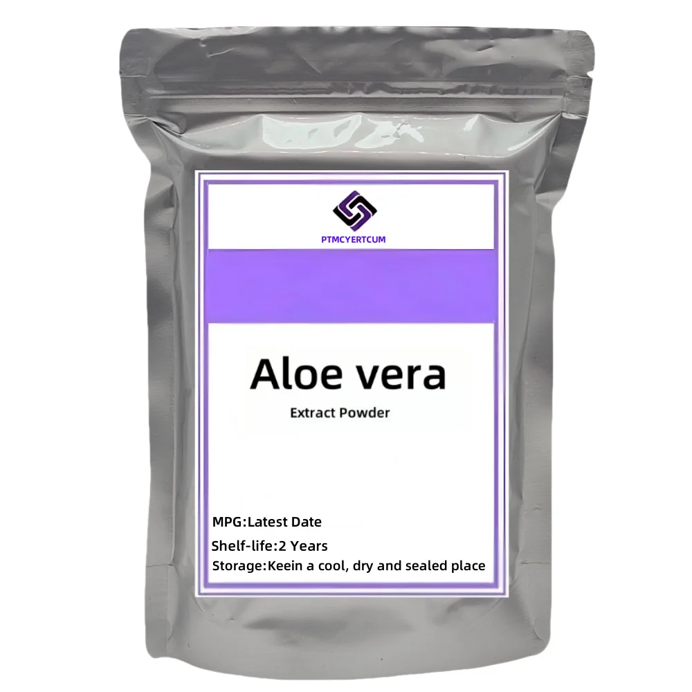 Polvo de extracto de jugo de aloe vera 100% personalizado global. Aloin con bolsa de papel de aluminio para distribuidores rápidos