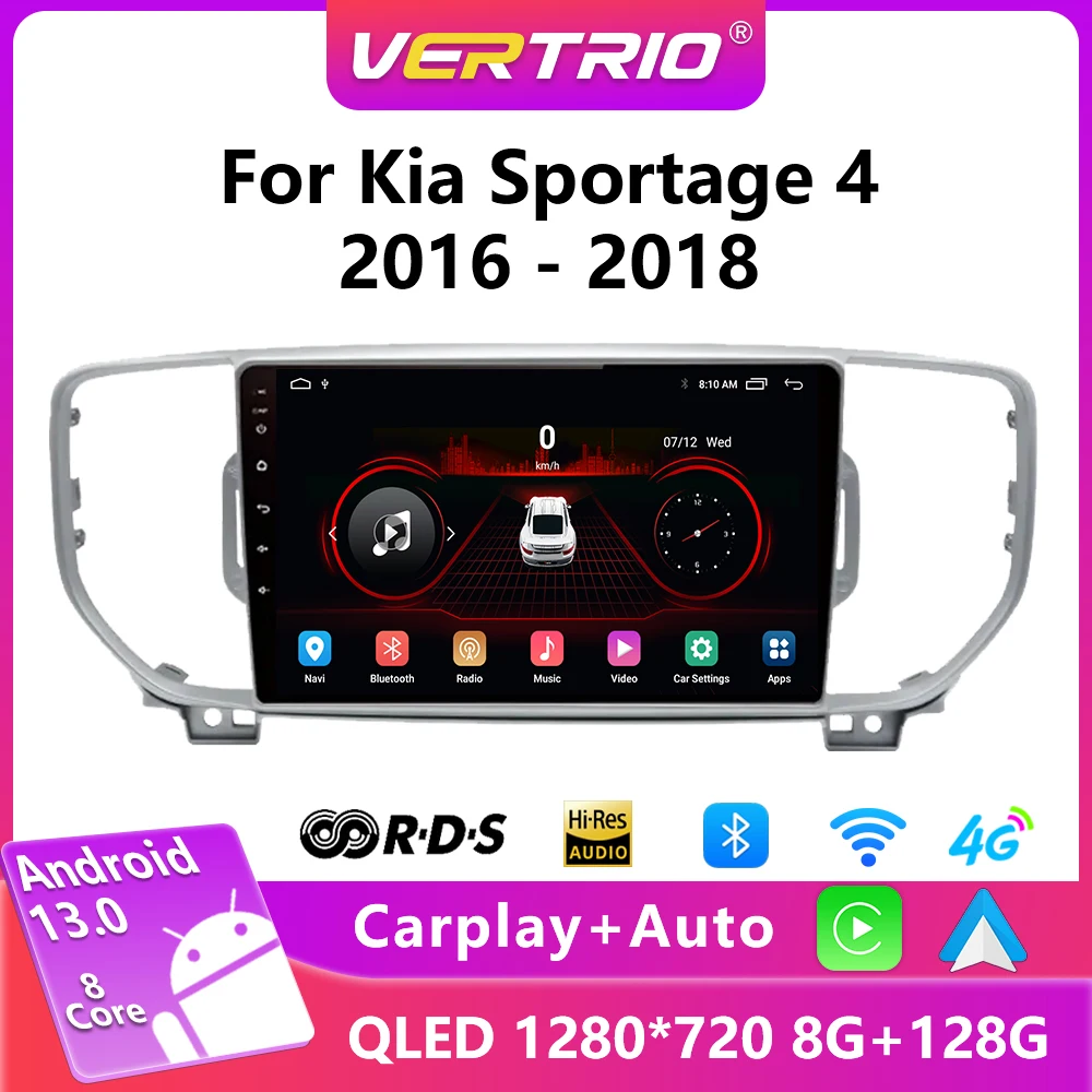 

2din for KIA Sportage 4 KX5 2016 - 2018 Android Car Radio Multimedia Video Navigation GPS 2 Din Stereo DVD Accessories Speakers