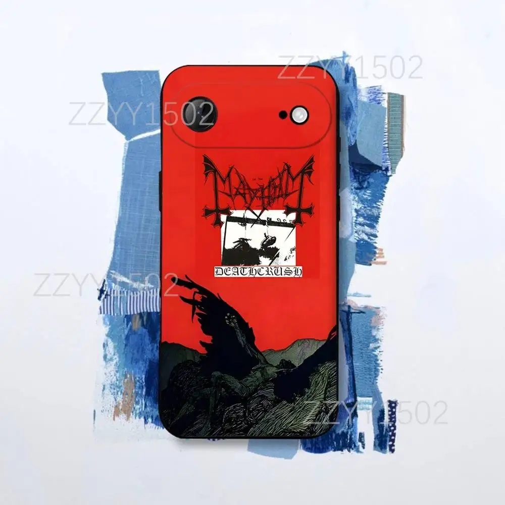 حافظة هاتف Mayhem Live In Leipzig Burzum لهاتف iPhone 17,16,15,14,13,12,Pro,Max,Plus,E,SE4,Air,Mini Black Funda Shell #2