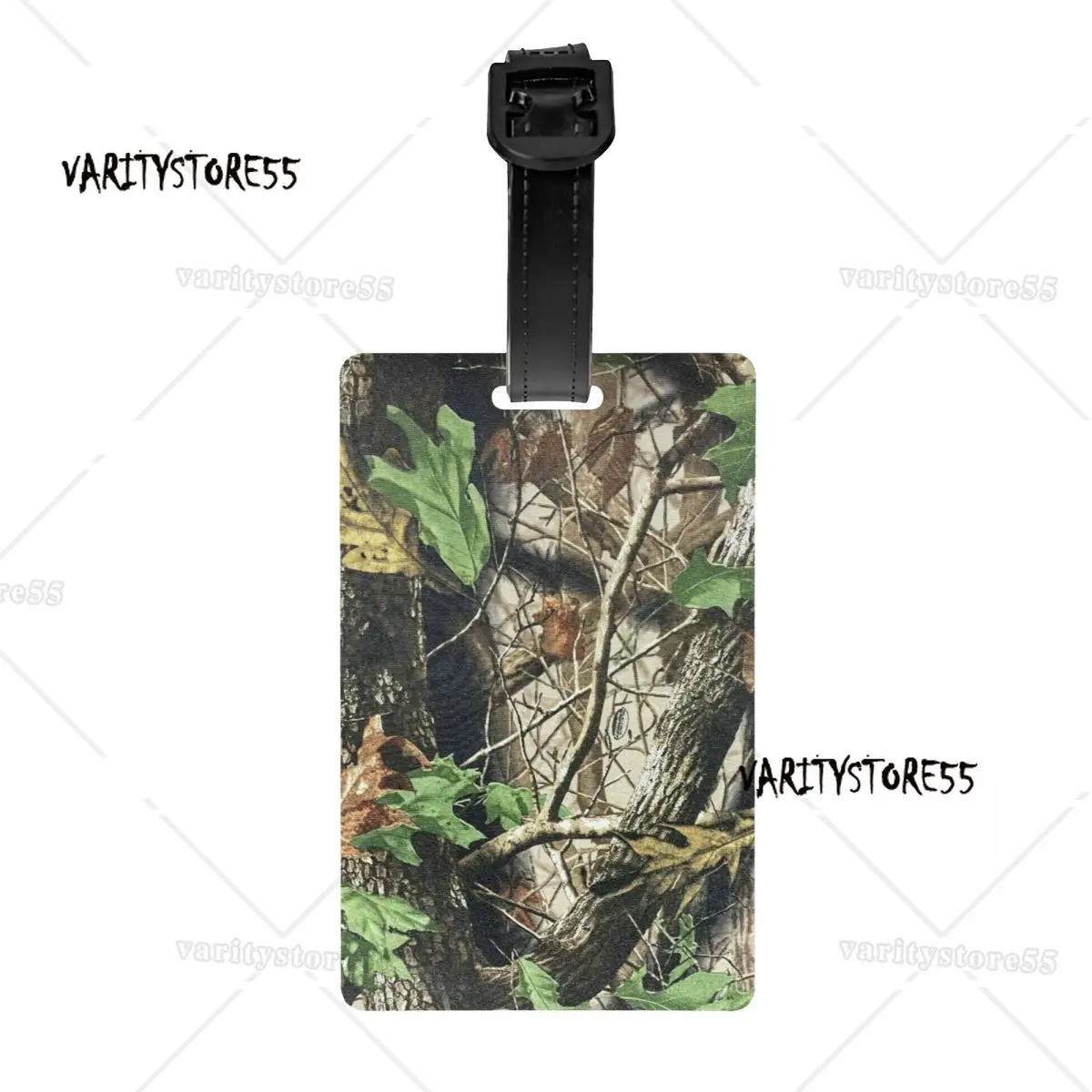 Custom Real Tree Camouflage Camo Pattern Luggage Tag Travel Bag Suitcase Privacy Cover ID Label