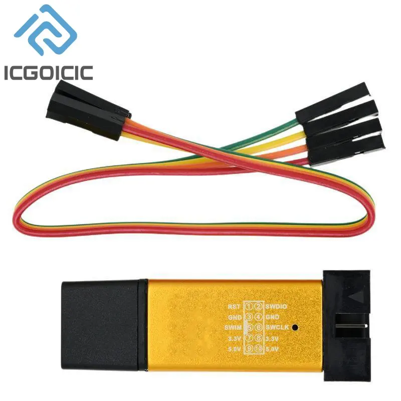 Programowanie Stlink Link V2 Mini STM8 STM32 symulator do pobrania z kablem DuPont