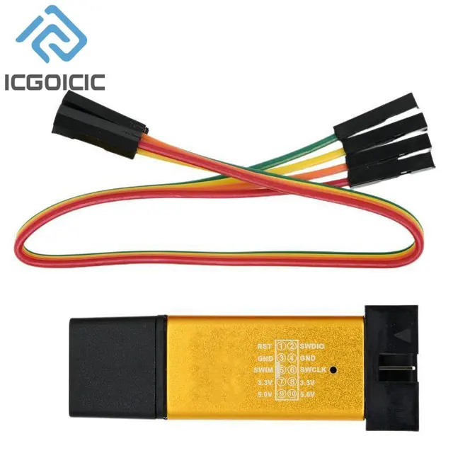 Programowanie Stlink Link V2 Mini STM8 STM32 symulator do pobrania z kablem DuPont