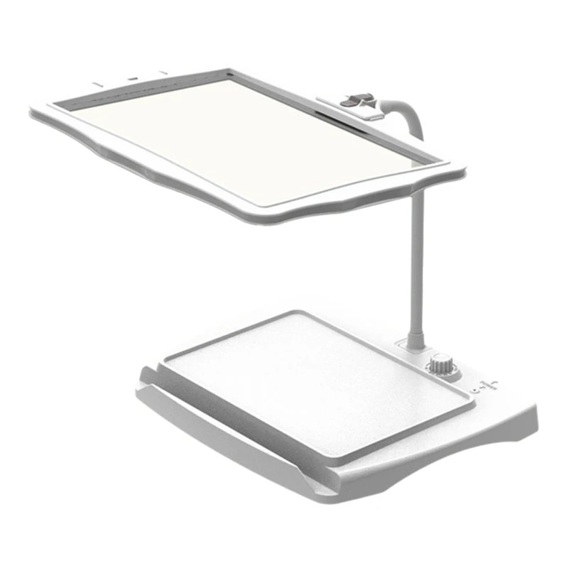 

A95I-Magnifying Lamp,Hands Free Magnifying Glass With Flexible Gooseneck,Stepless Dimmable Magnifier Lamp For Repair,