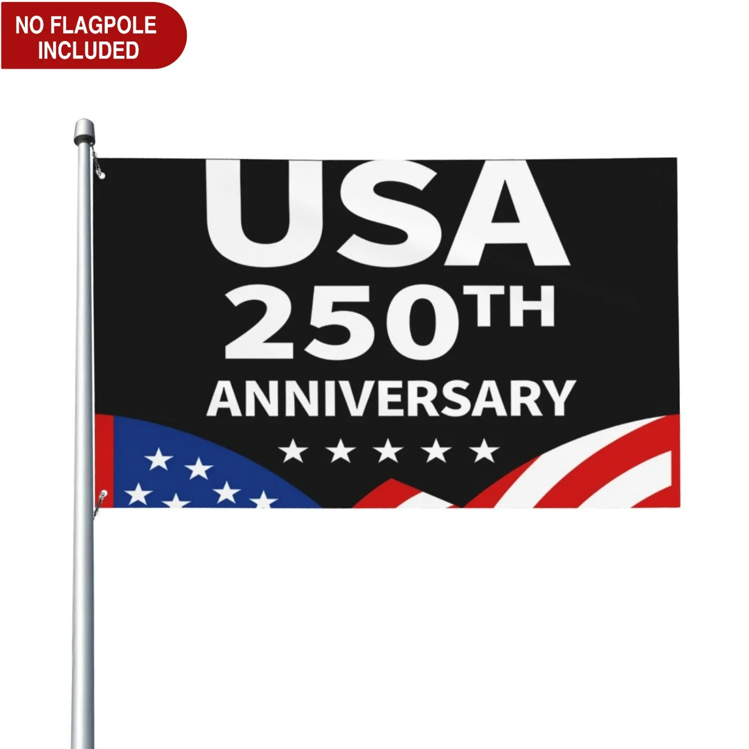 USA 250th Anniversary Polyester Banner For 4th Of July Patriotic Freedom Outdoor Decorations
