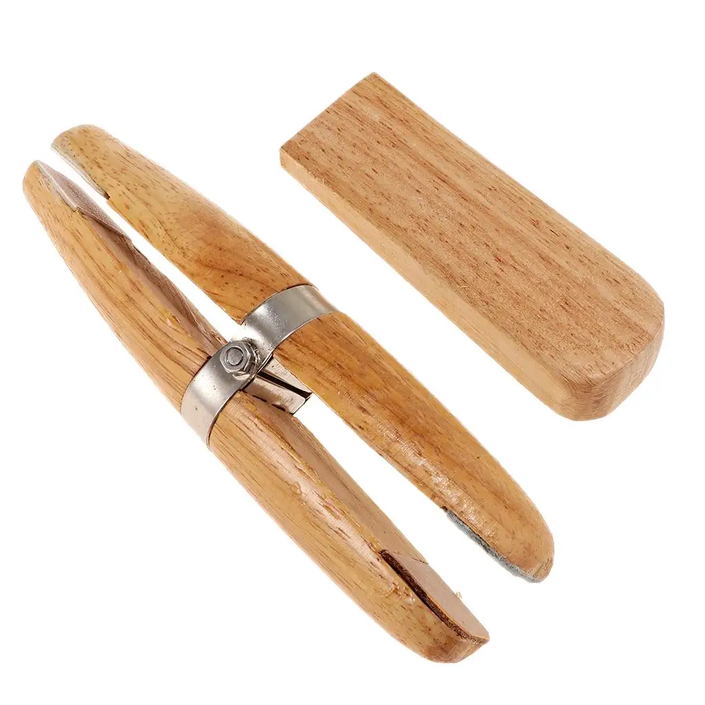 Jewelry Making Wooden Ring Clamp Holder with Leather Padded Jaws Jeweler Tool for Supplies for Jewelry
