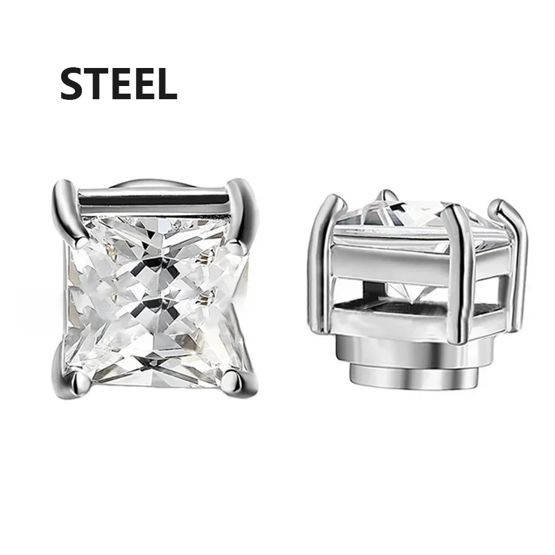 Women's 2PCS Magnetic Ear Clips Stud Earrings, Non-Piercing
