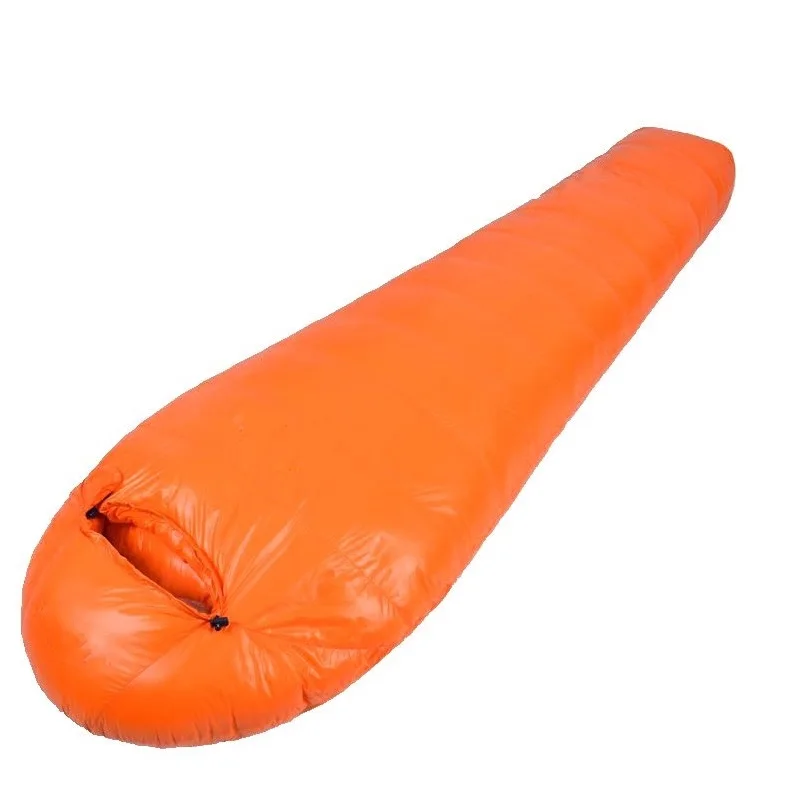 Camping Warm Duck Down Sleeping Bag Red Adult Temperature -30-15 ° Single Sleeping Bag Zipper Can Be Spliced Double