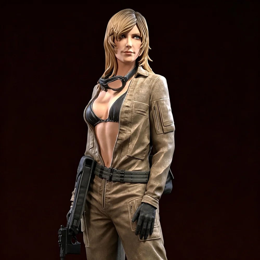 19cm Female KGB Agent Unpainted Blank Practice Statue for 3D Printing DIY Coloring Self-assembly Figurines Resin Sculptures