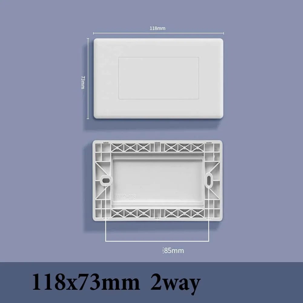118 Type Outlet Panel Cover for Electrical Switch Installation and Junction Box Sealing in Domestic Wiring Setups