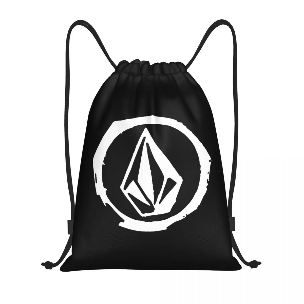 

Custom Volcoms Skate Drawstring Bag for Shopping Yoga Backpacks Women Men Diamond Stone Sports Gym Sackpack